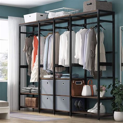 closet racks amazon|wall mounted closet clothes racks.